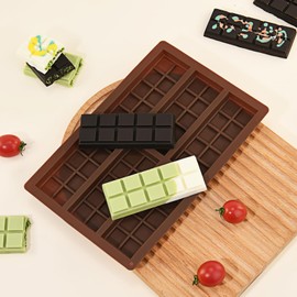 LIFVCNT 2 Pcs Chocolate Molds Silicone, Deep Chocolate Bar Mold, Non-Stick Food Grade Chocolate Mold for Dubai Chocolate Bar Pistachio, Candy and Chocolate Making - 60 Square Shape