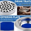 Steadfast Selections (Cup Tray) Silver Premium Communion Trays for Churches