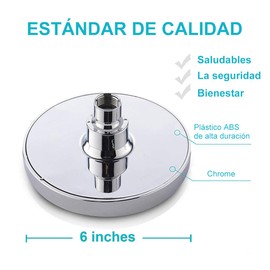 Cabeza de Ducha de Lluvia de Alta Presión,Hecho de Acero Inoxidable,Boquillas de Silicona Anti-Obstrucción para Aumentar la Presión, para los Cabezales de Ducha de Su Baño.