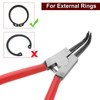 HARFINGTON Snap Ring Plier 7" External Circlip Pliers with 0.08"