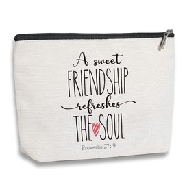 kdxpbpz Makeup Bag - Christian Secret Sister Birthday Gift for Best Friends - Valentines Day Gift
