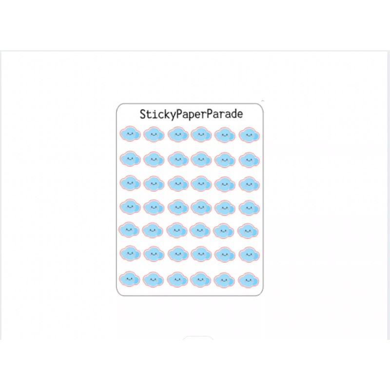 Homemade Clouds Planner Stickers 69-2  / Planner Stickers  / Journal