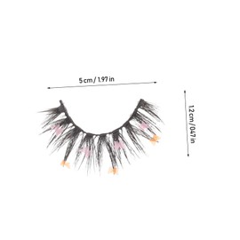 Baluue Sequins Lashes Fake Eyelashes Glitter Lash Extensions for Cosplay