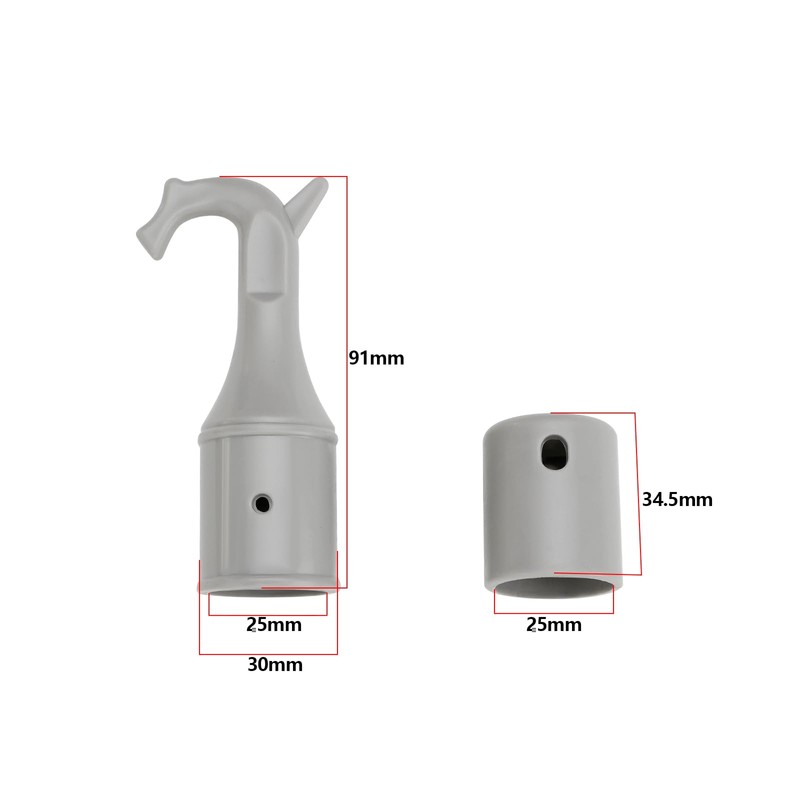 YINETTECH 2 Sets Window Opener Pole Hook, 25mm ID Window