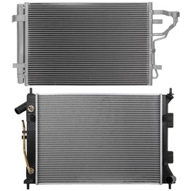 cciyu Aluminum Radiator Replacement 2011-2012 for Hyundai for Elantra 13333 radiator Plastic Radiator Auto Parts Complete radiator Radiator Engine Coolant Radiator Assembly Radiator