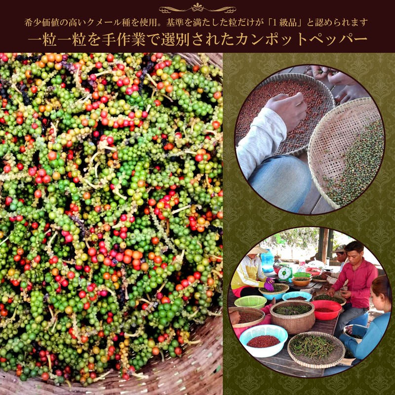 Cedar Farm Salted Fresh Pepper (Organic JAS Certified), Kampot Pepper