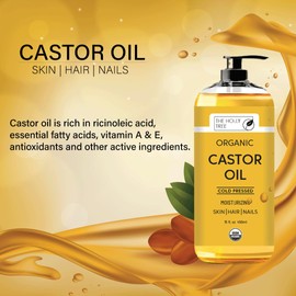 The Hollytree Organic Castor Oil 15.87 fl.oz (450ml)