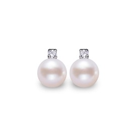 8-9mm Freshwater Pearl Earrings for Women 925 Sterling Silver CZ Stud Earrings -VIKI LYNN