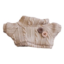 niannyyhouse 10cm-15cm 20cm Plush Doll Clothes Turtleneck Sweater Stuffed Toy Dressup (Brown, 10cm-15cm)