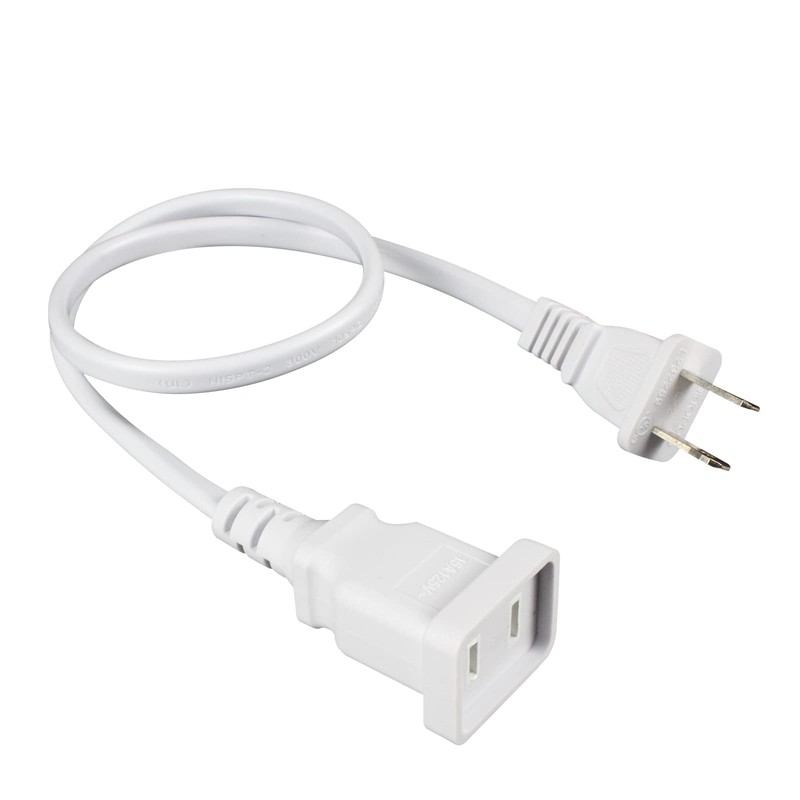 BolAAzuL Cable De Extensión De Alimentación De 2 Clavijas De