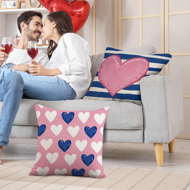 Valentines Day Love Decorative Throw Pillow Covers 16 x 16