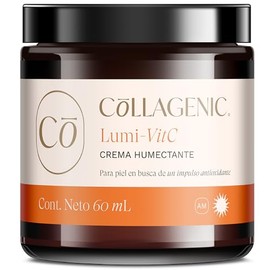 Collagenic | Crema Facial Antioxidante con Vitamina C, Colágeno Hidrolizado y Filtros Solares| Unifica el Tono, Ilumina | Crema de Día | 60 ml