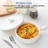 Ceramic Microwave Egg Cooker, Scrambled Egg Maker, White