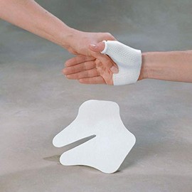 Rolyan Functional Position Splint, Polyflex II - Solid 1/8" (3.2mm), White, Small 3/PK, Perforated Splinting Material, Restricts Movement, Preformed Hand & Wrist Support, Thermoplastic Splinting