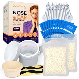 Super Kit de cera para nariz, 3.53 oz (3.53 oz), juego de depilación portátil de orejas y nariz, no necesita microondas, 30 aplicadores y recipientes 