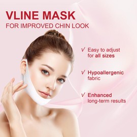 10 Sheets V Line Face Lifting Mask, Collagen Neck and Face Slimming V Shaped Contouring Face Lifting Masks, Firming & Skin Tightening for Sharp & Sculpted Contour, Hydrating Face Masks Skincare