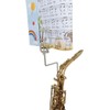 Jiayouy Nickel-Plated Saxophone Marching Lyre Music Sheet Clip for Alto