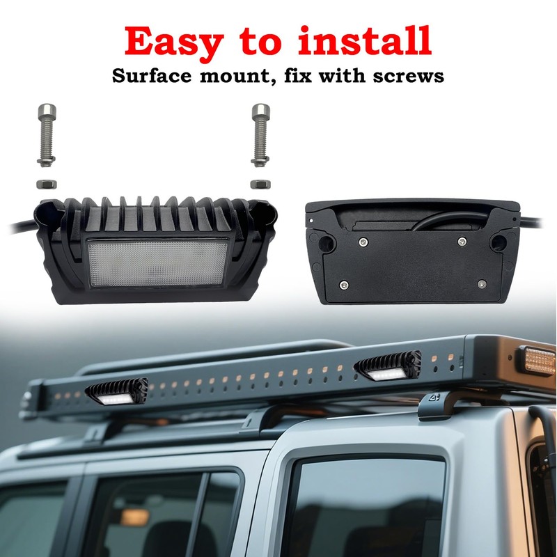 Vcanuplms RV Exterior Lights, Waterproof Aluminum LED Porch Light for