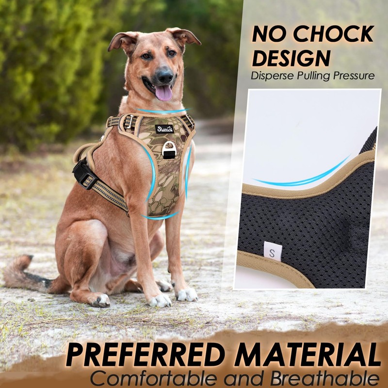 SlowTon No Pull Dog Harness, Heavy Duty No Choke Pet
