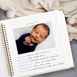 Keepsake Baby Memory Book for Boys and Girls – Timeless First 5 Year Baby Book – Neutral Journal Scrapbook or Photo Album - Record a Milestone for Every Event from Birth to Age 5