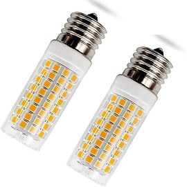 Adzok E17 Led Bulb 8W dimmable AC110v 120v E17 led Microwave Oven Light 800LM 80 watt Halogen Equivalent E17 Base Warm White 3000K,2 Pack of…