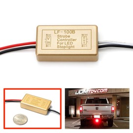 iJDMTOY (1) 12V LF-100B LED Brake Stop Light Continuously Pulsing Strobe Flash Module Controller Box Compatible With Car Motorcycle, etc