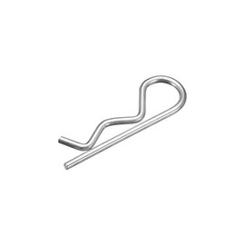 sourcing map Clip Pins 2mm Wire Carbon Steel 40mm Length Trailer R Shaped Spring Cotter Tractor Mower Fastener Hardware Silver Tone 20pcs