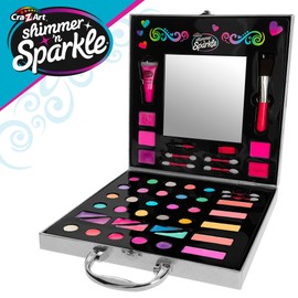 SHIMMER 'N SPARKLE - Valigetta trucco per ragazze, Studio di trucco ragazze, Toeletta giocattolo, Trucco per ragazze, 35 sfumature e lucentezza, +8 anni (46729)