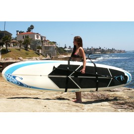 Better Surf...than Sorry Big Board Schlepper Stand Up Paddleboard Easy Carry Strap SUP Shoulder Sling Board Carrier with Free Fanny Belt Pack Storage