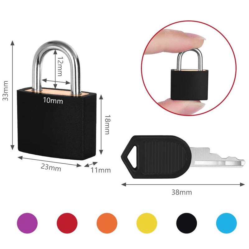 Flintronic 6 Pieces Padlock with Keys, Luggage Locks, Suitcase Lock,