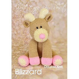 Knitting Pattern Blizzard The Reindeer from Knitting by Post - One of Santa's Favourite Animals Ready to be Knit for The Festive Season in Brown, Cream and Pink