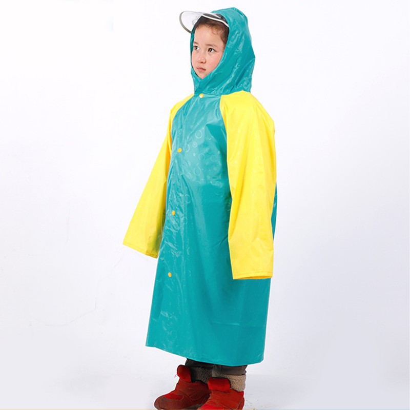 Kids Raincoat Toddler Windprood Rain Poncho Reusable Rain Jacket with
