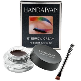 Eyebrow Pomade Waterproof Eyebrow Gel Eyebrow Pomade with Brush Long Lasting for Dense and Natural Looking Eyebrow Walnut