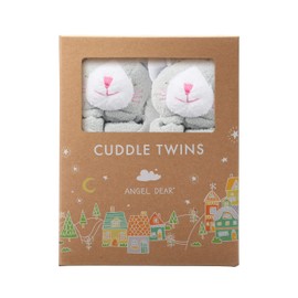 Angel Dear Cuddle Twins Blankie, Grey Kitty