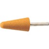 TRUSCO MO-540P Whetstone with Shaft WA Umbrella Type Diameter 0.7 x Width 1.1 x Shaft 6#60 5 Pieces