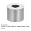 sourcing map Direct Thermal Label Metallic Silver 1 Row 1000
