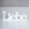 levandeo Set of 3 Wooden Lettering "Lebe Liebe Lach" White