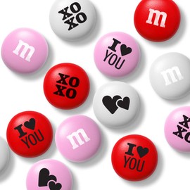 M&M’S WORLD Yellow Character Heart Dispenser 1lb of Chocolate Candies with I Love You Icons Sweet Gift for Valentine's Day Anniversary or Just Because