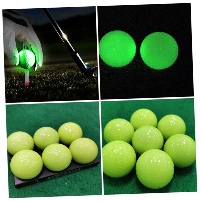 SUPVOX 6pcs Luminous Golf Balls for Night Practice Glow The