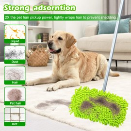 4PCS Chenille Mop Pads Compatible with Swiffer & 10''-12'' Mops