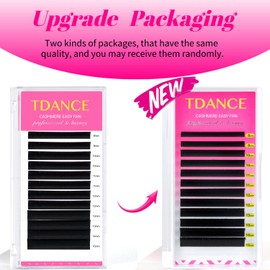 TDANCE Cashmere Easy Fan Lash Extensions Self Fanning Mega Volume Lash Extensions 0.07mm D Curl 11mm Single Length Matte Black Eyelash Extensions(0.07-D,11mm)