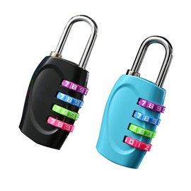 TAORANJU 4 Digit Padlocks Re-settable Combo Locks Combination Locks for School Gym Locker Shed Cabinet Tool Box, Pack of 2