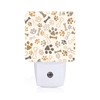 FSHVQKD Dog Paw Night Light,Plug-in Nightlights Auto Sensor Night Lamp