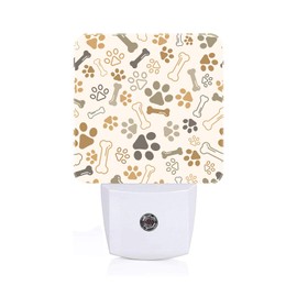 FSHVQKD Dog Paw Night Light,Plug-in Nightlights Auto Sensor Night Lamp Dusk to Dawn Lamp Home Decor for Nursery Children Girls Boys