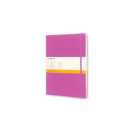 Moleskine Classic Notebook, Hard Cover, XL (7.5" x 9.5") Ruled/Lined, Magenta, 192 Pages