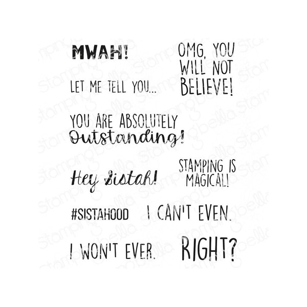 Stamping Bella Cling Stamps Emily's Sentiment Set