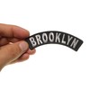 Brooklyn Small Rocker Patch - 4x1.25 inch. Embroidered Iron on