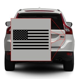 Hill Country Vinyl American US Flag [Pick Color/Size] Vinyl Decal Sticker for Laptop/Car/Truck/Window/Bumper (3.5in x 2in, Gloss Black)