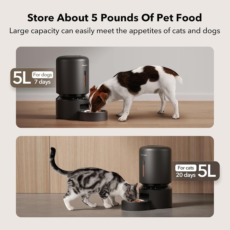 PETLIBRO Automatic Cat Feeder, Cat Food Dispenser Battery-Operated with 180-Day