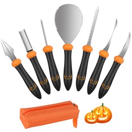 AIR PROPELLER Pumpkin Carving Kits with 7PCS of Stainless Steel Tools,Professional Pumpkin Carving Knife for Jack-O-Lanterns with Carrying Bag